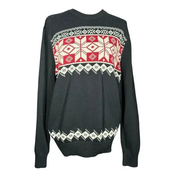 Dockers Vintage 90s Patterned Snowflake Christmas Sweater XL - Picture 5 of 7